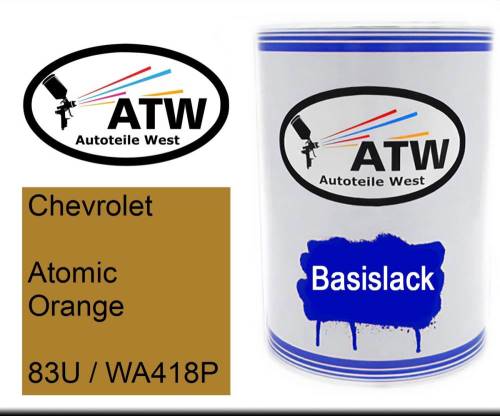 Chevrolet, Atomic Orange, 83U / WA418P: 500ml Lackdose, von ATW Autoteile West.